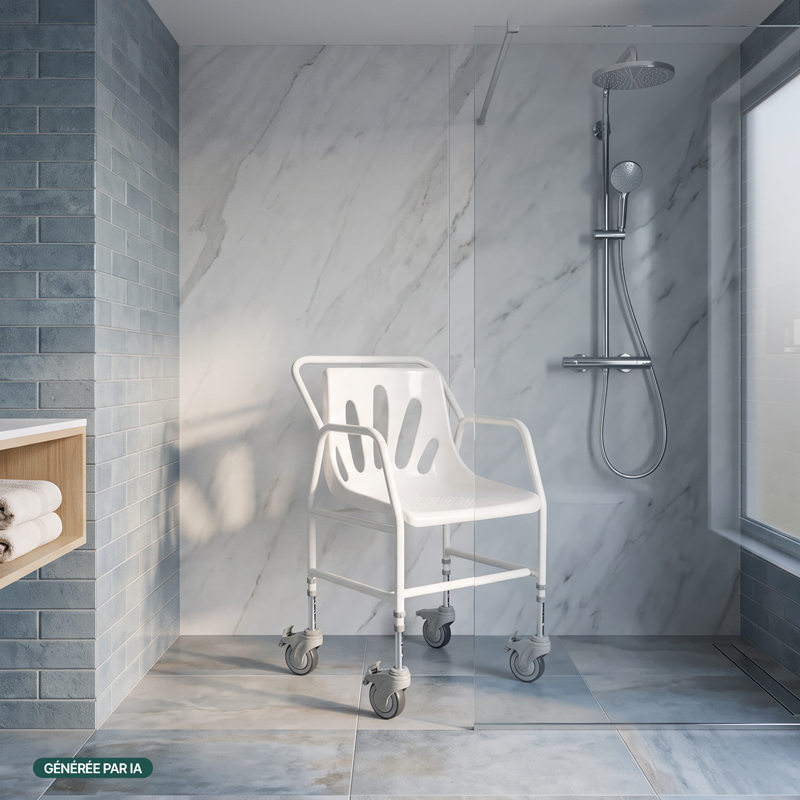 chaise de douche à roulette NOMAD